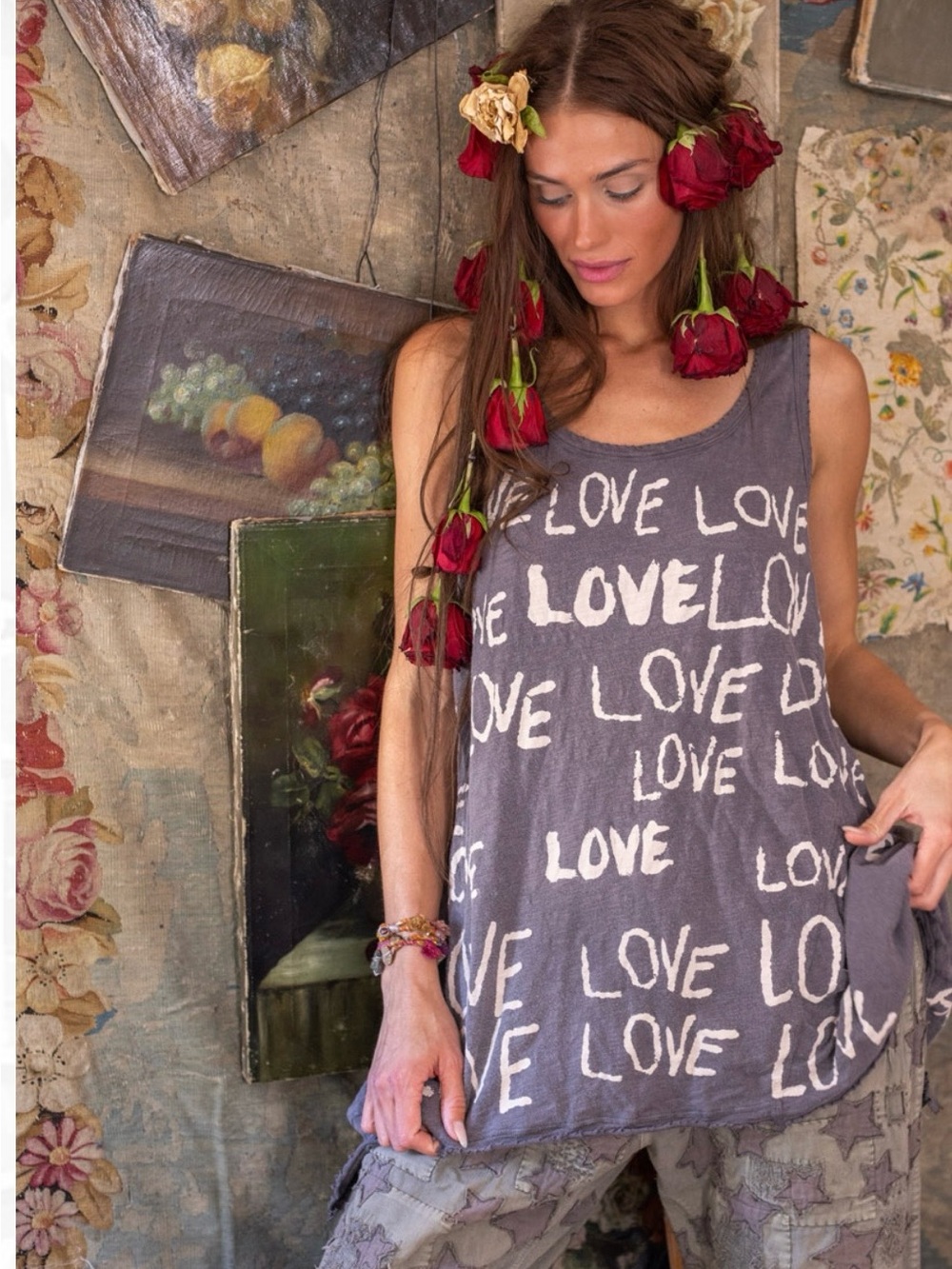 Magnolia Pearl LOVE AMOR Paz Top Ozzy NWT